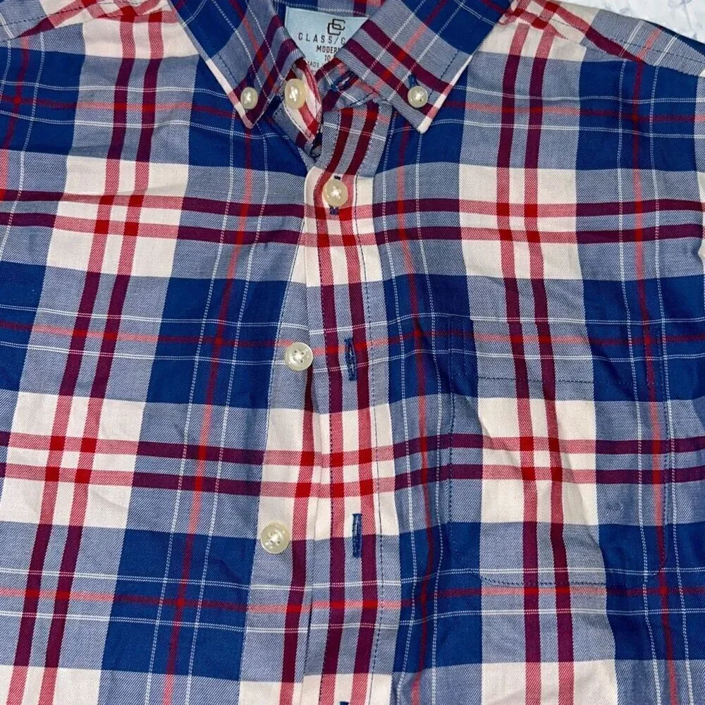 Class club plaid dress button down 10/12